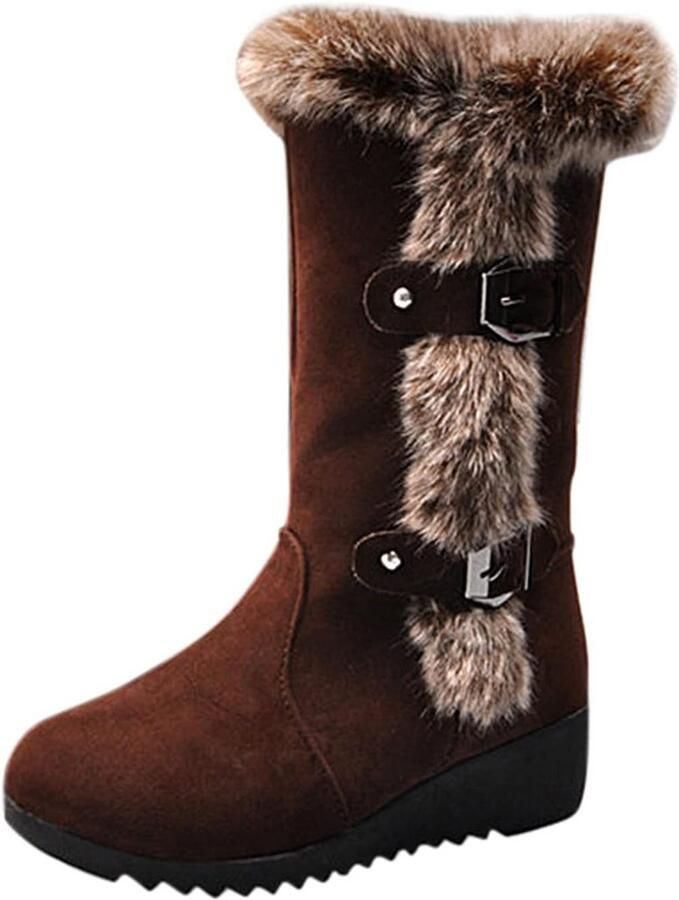 Warme Dames Laarzen met Sleehak en Voering Waterdicht en Comfortabel