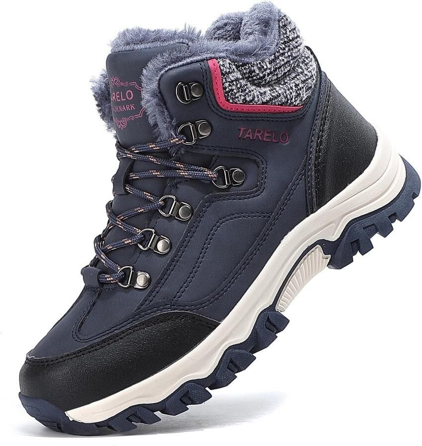 Dames Winterlaarzen Mid-Top Met Veters Stevige en Warme Outdoorschoenen
