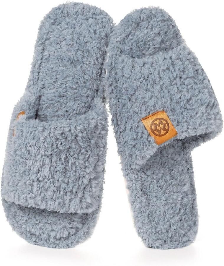 Warme Dames Pantoffels met Memory Foam Indoor & Outdoor Antislip Sloffen