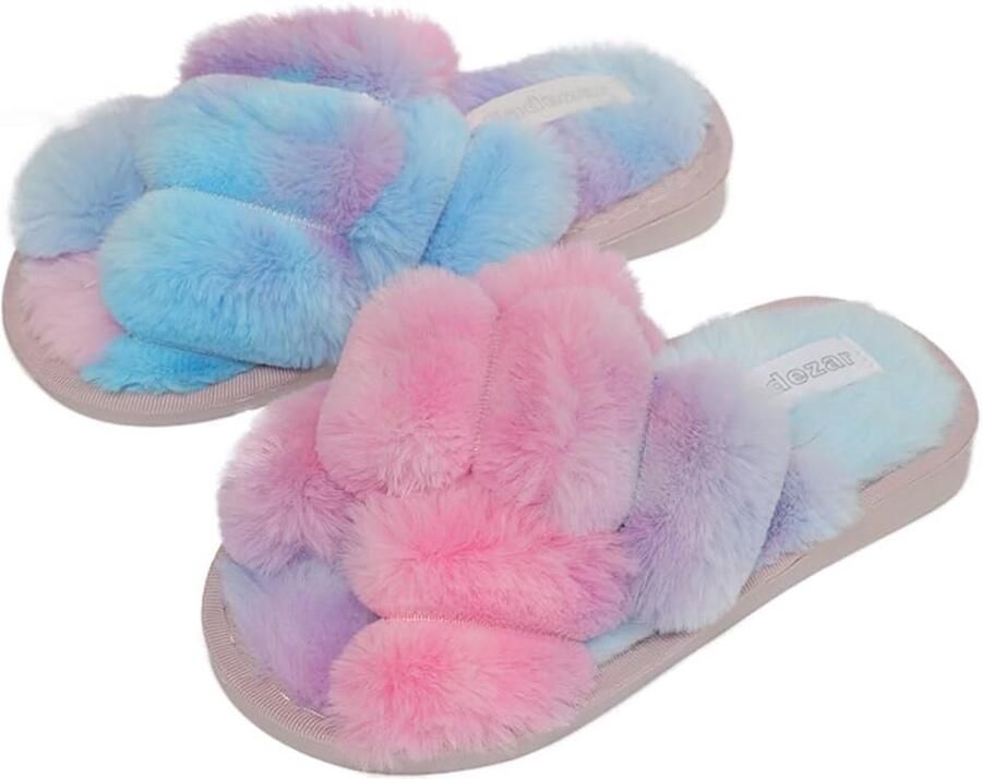 Warme Dames Pantoffels van Pluizig Pluche Comfortabele Slippers voor Thuis