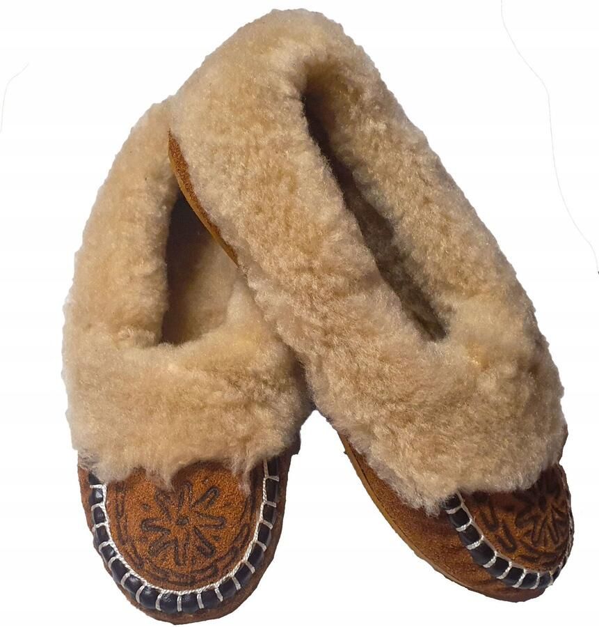 Warme Dames Pantoffels van Suède met Bontvoering
