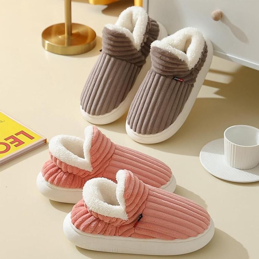 Warme Dames Slippers voor de Winter Comfortabele en Antislip Pluche Huisslippers in EU Perfect voor Thuisgebruik - Foto 2