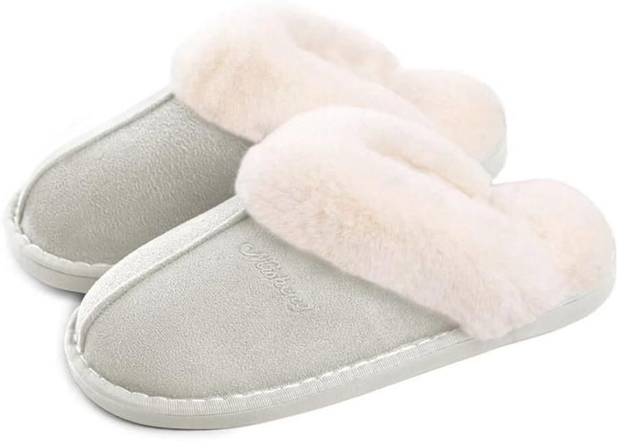 JOMIX Muiltjes Dames met Gesp Warme Pluche Pantoffels Antislip Kurken
