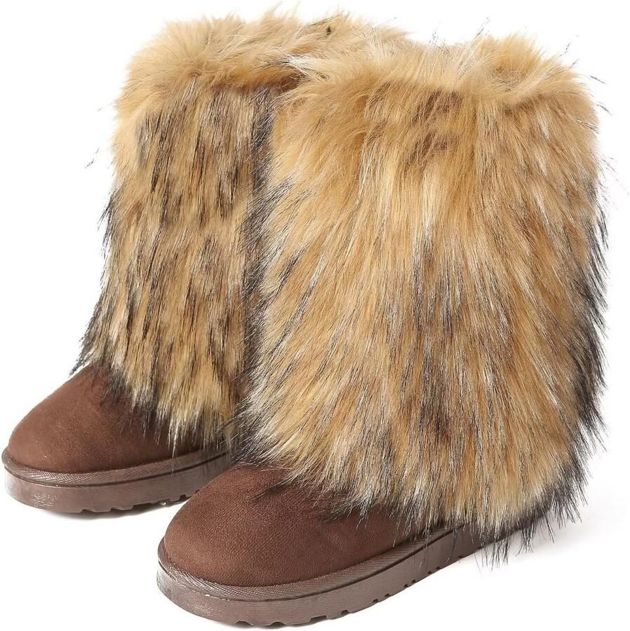 Warme Dames Sneeuwlaarzen met Zachte Pluche Voering Mode Winter Laarzen