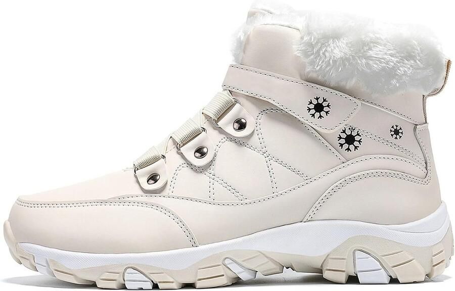 Warme Dames Snowboots voor de Winter Beige