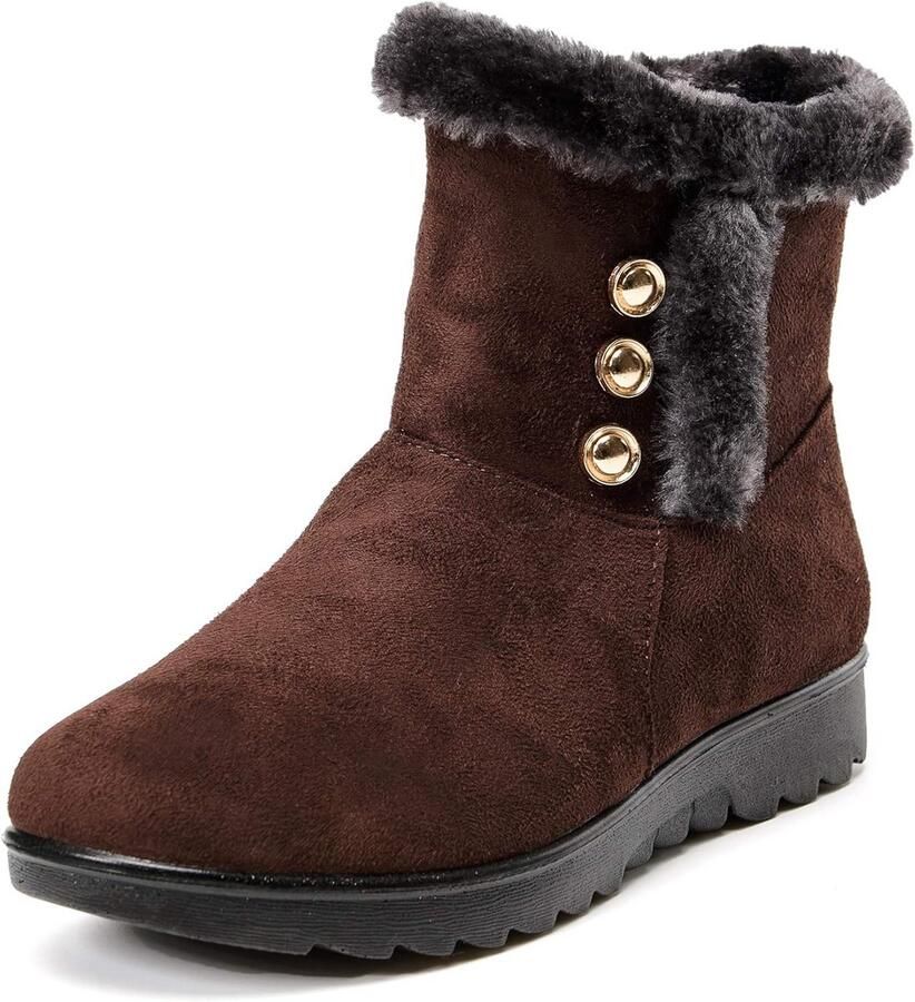 Warme Dames Snowboots Gevoerde Winterlaarzen voor Dames