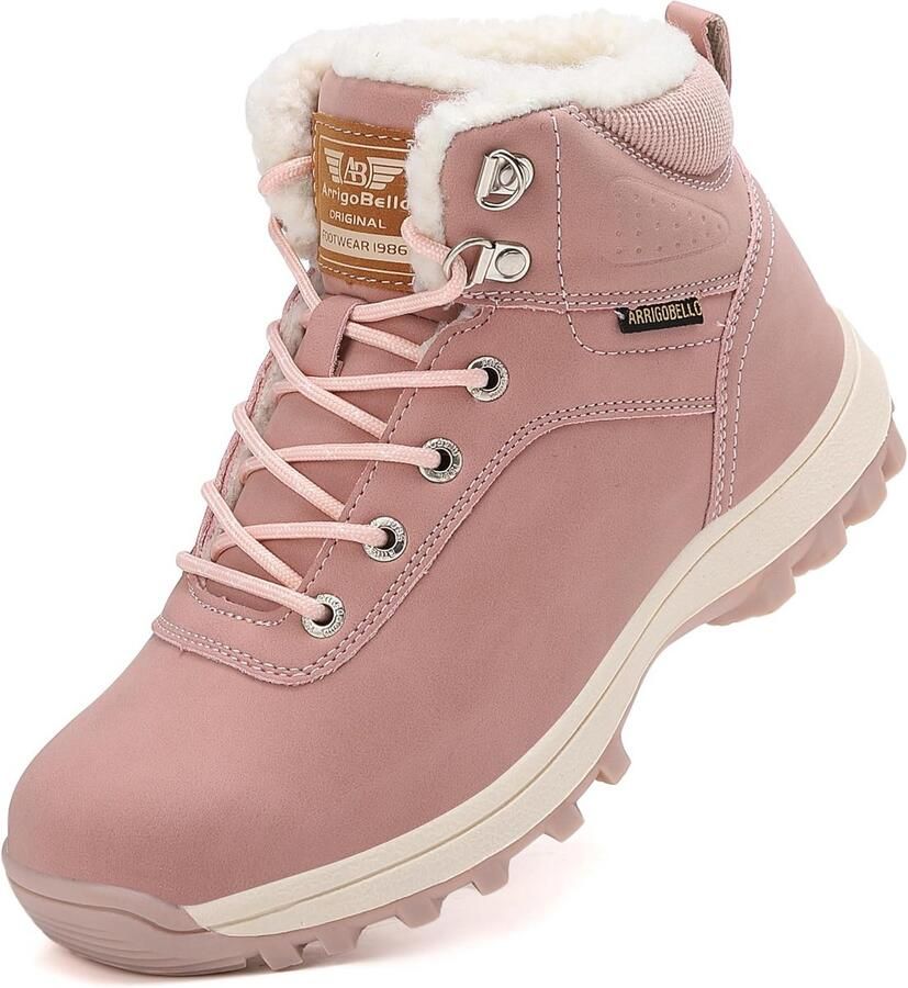 Warme Dames Winterlaarzen met Bontvoering Waterdicht Wandelschoenen