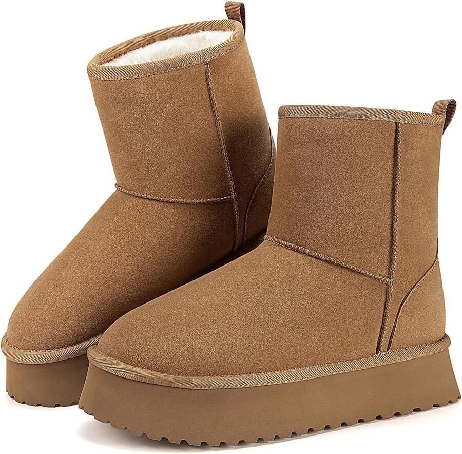 Warme Winterlaarzen met Plateauzool voor Dames Antislip en Comfortabel