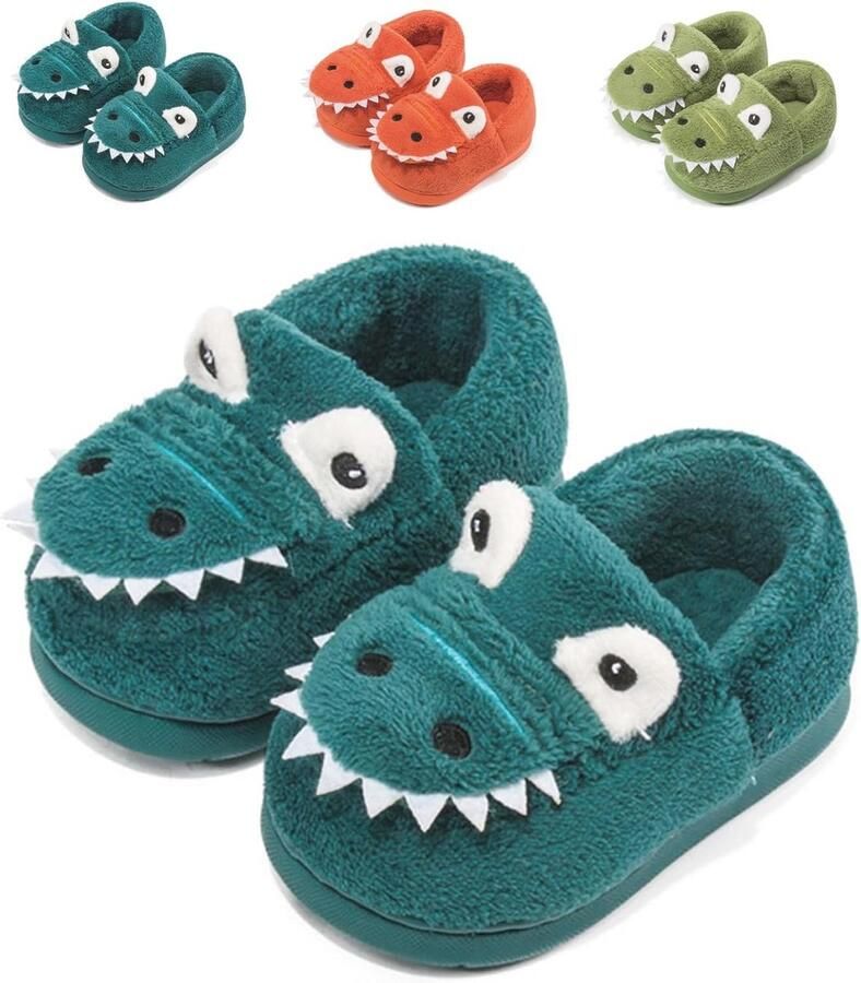 Warme Dinosaurus Sloffen voor Kinderen Antislip Slippers voor Peuters en Kleuters