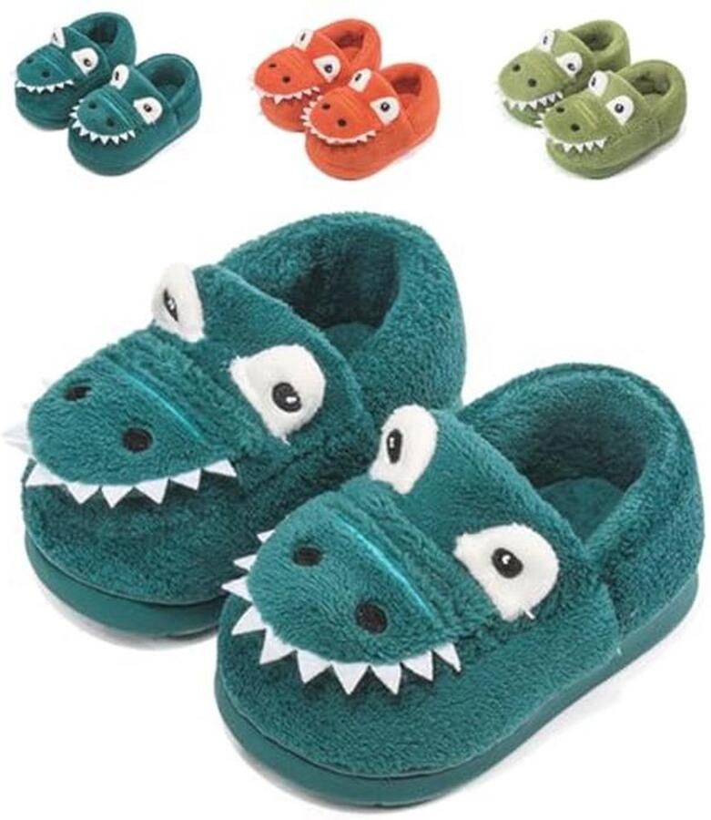 Warme Dinosaurus Sloffen voor Kinderen Antislip Slippers voor Peuters en Kleuters