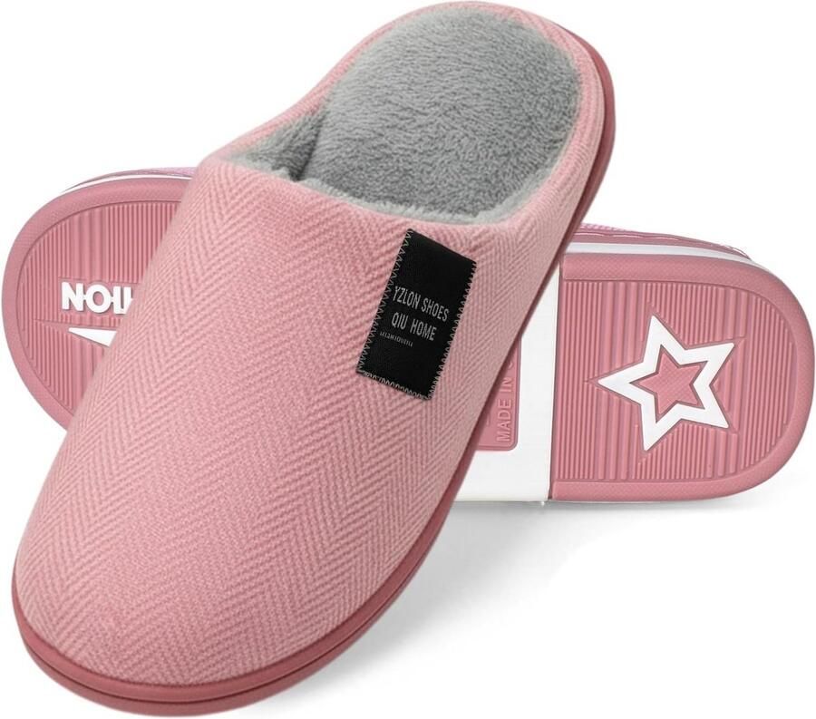 Warme en Comfortabele Pantoffels met Antislipzool voor en