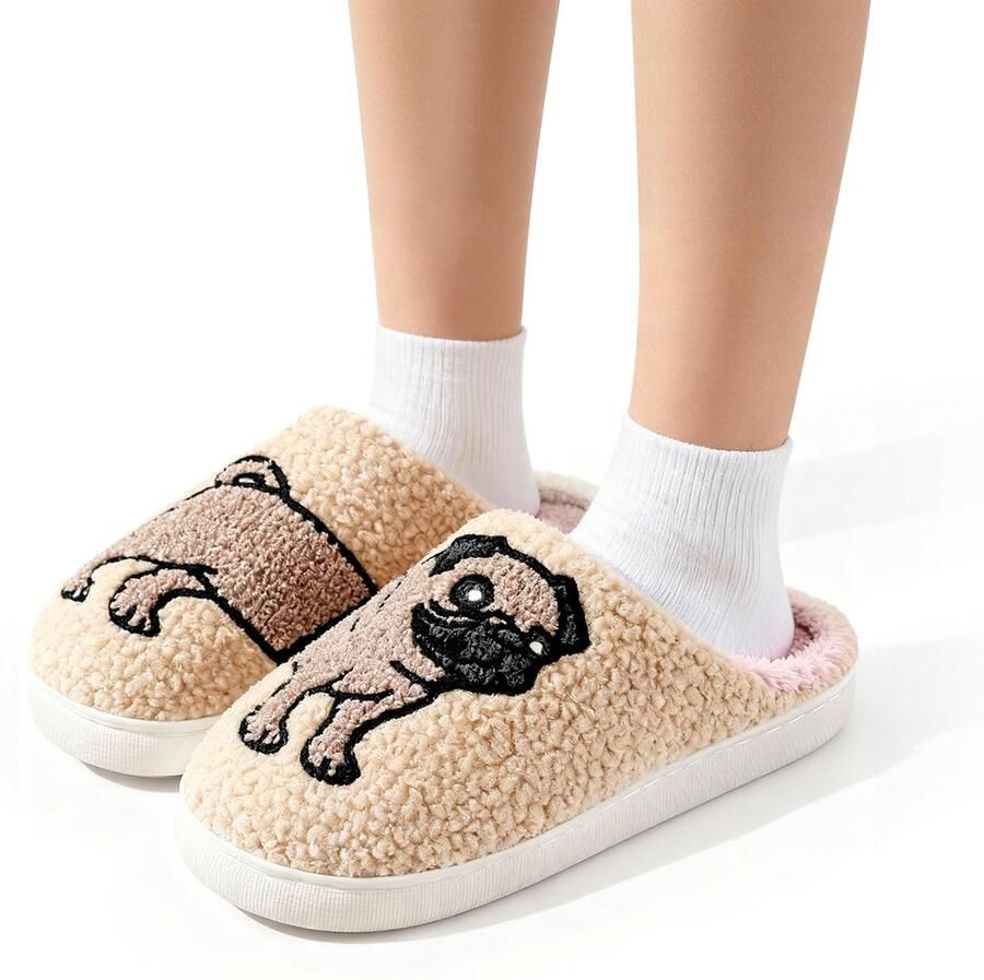 Warme en comfortabele winter slippers unisex zachte slippers schattige pluche slippers met cartoonfiguren antislip binnenslippers duurzame katoenen slippers