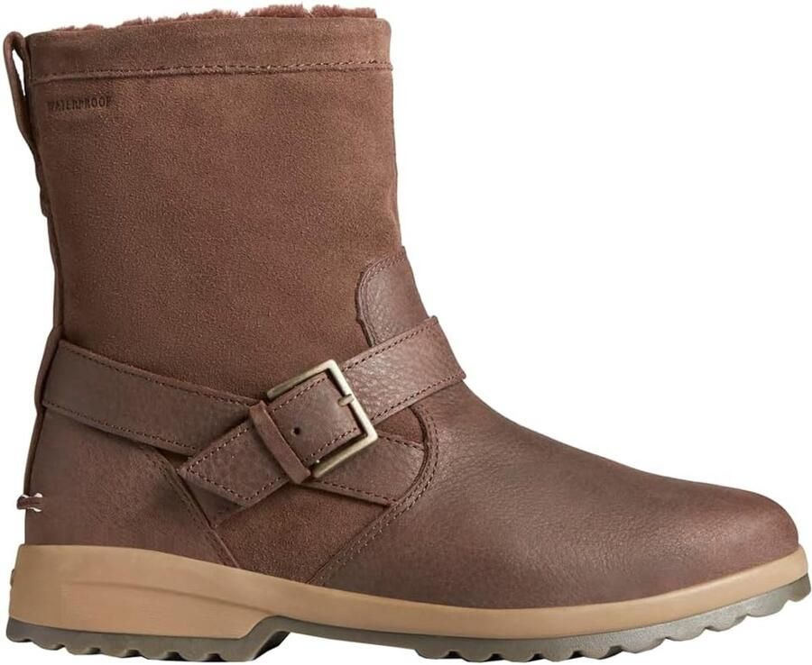 Warme en waterdichte dames snowboots van suède en leer