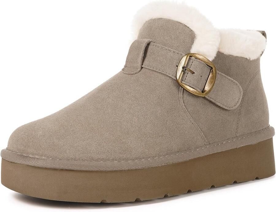 Warme En Waterdichte Snowboots van Suède voor Dames