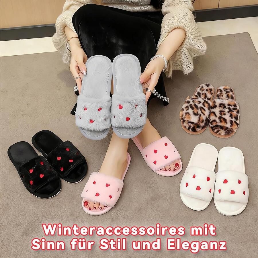 Zachte en Warme Pluche Slippers voor Dames Ideaal voor de Winter en Thuisgebruik