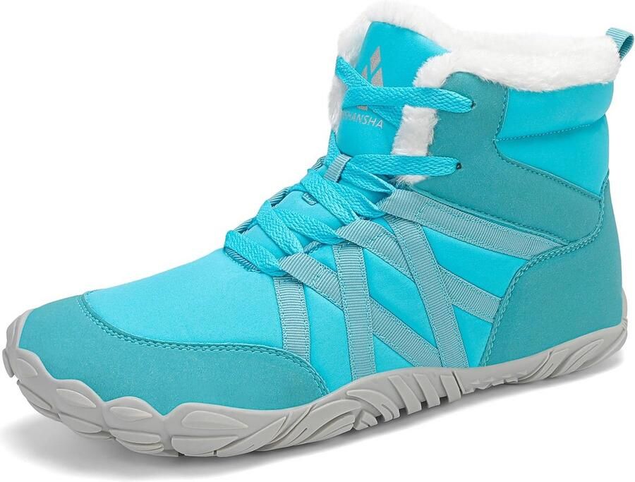 Warme gevoerde blotevoetenschoenen winterlaarzen antislip comfortabel voor en