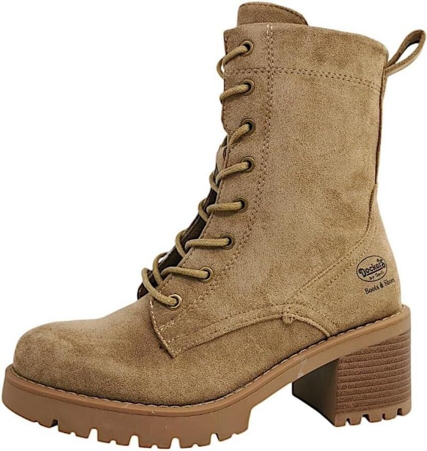 Warme gevoerde dames laarzen met veters en rits