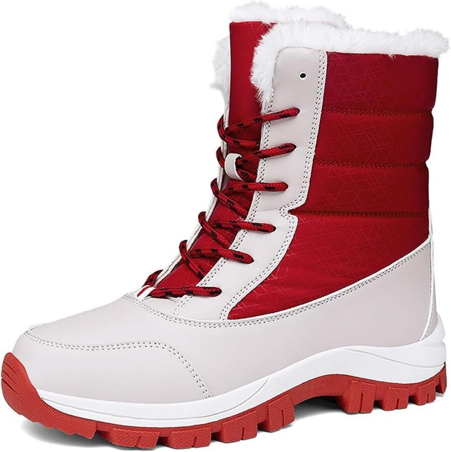 Warme gevoerde dames snowboots antislip comfortabele waterdichte winterschoenen