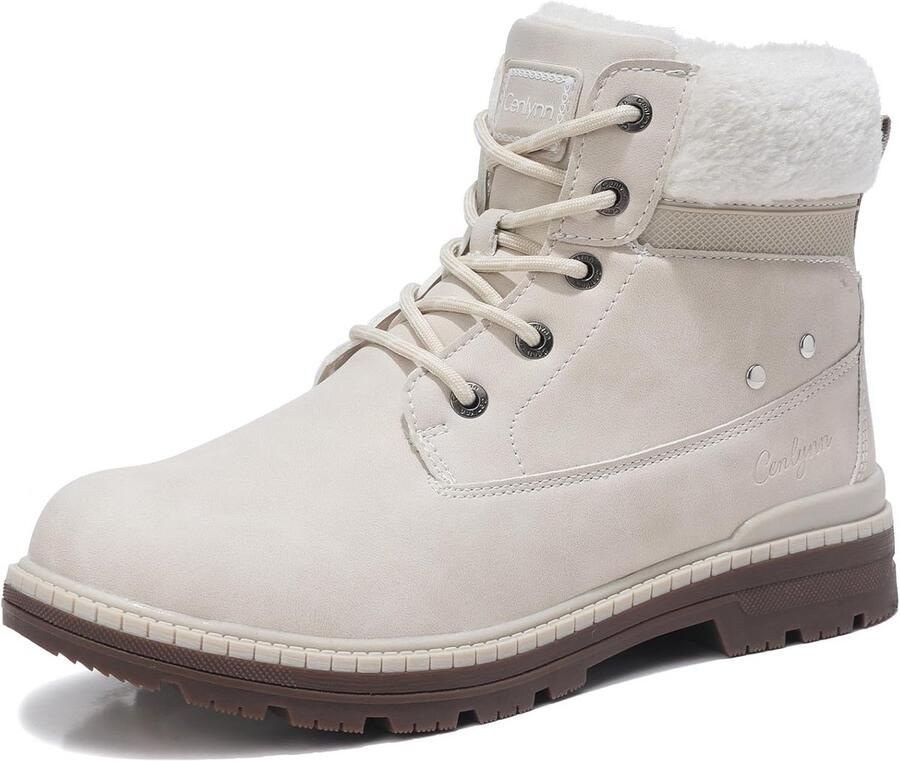 Warme gevoerde dames winterlaarzen met antislipzool