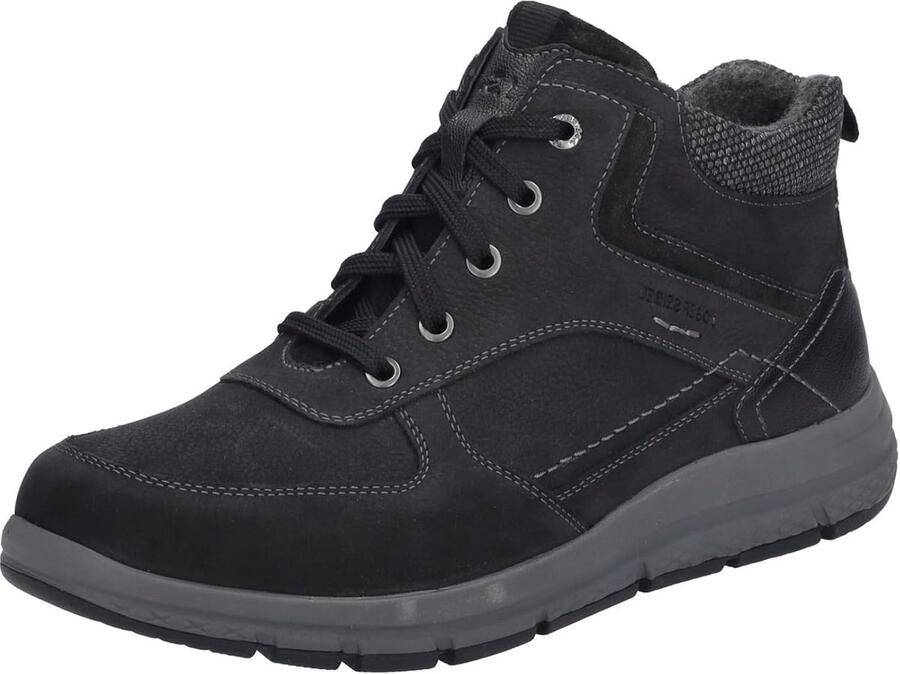 Warme gevoerde enkellaarzen met vetersluiting