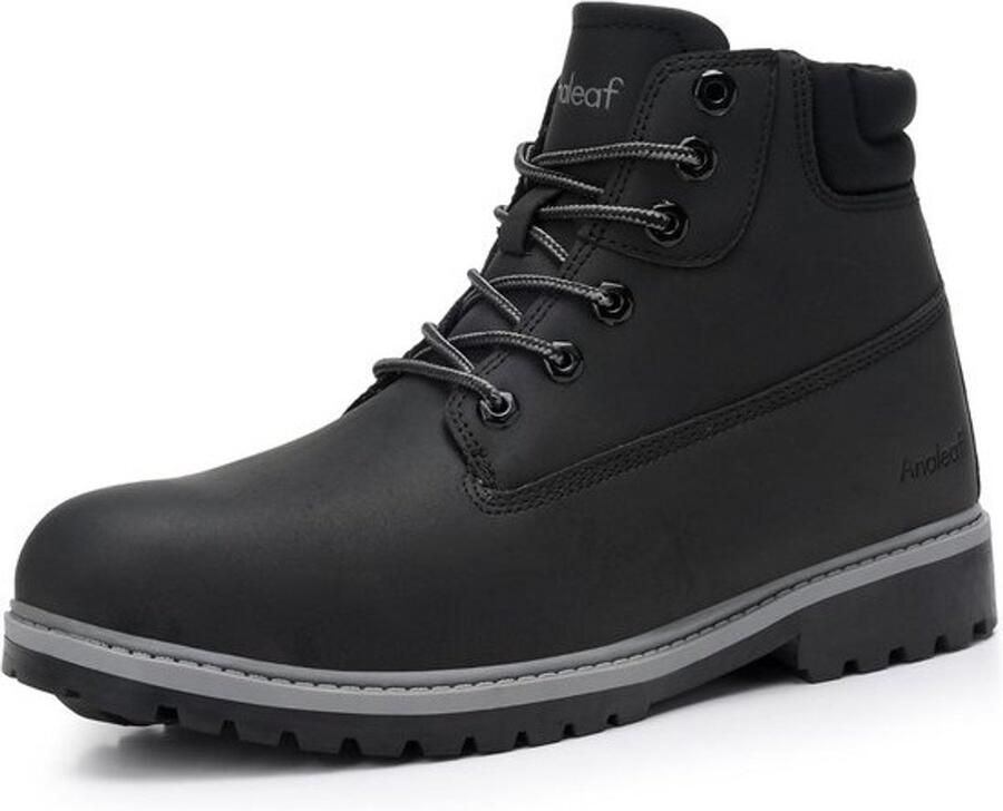 Warme gevoerde herenlaarzen winter antislip klassiek outdoor