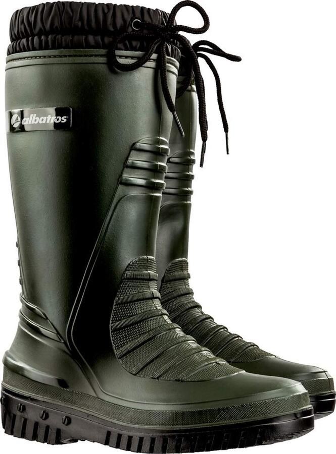 Warme gevoerde winterlaarzen met imitatiebont voering Groen