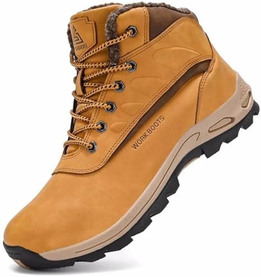 Warme Gevoerde Winterlaarzen voor Heren Waterdichte Antislip Snowboots en Wandelschoenen