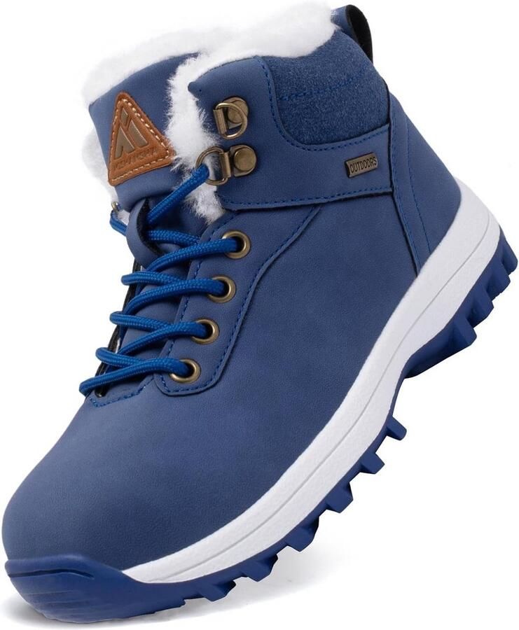 Warme Winterlaarzen Kinderen Blauw Waterdicht en Anti-slip Schoenen voor en )