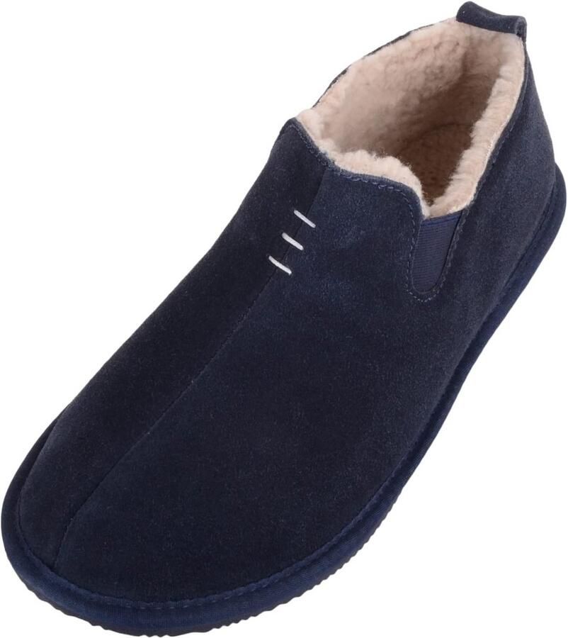 Warme Heren Pantoffel Laarzen van Echt Schapenvacht Easy Slip-On