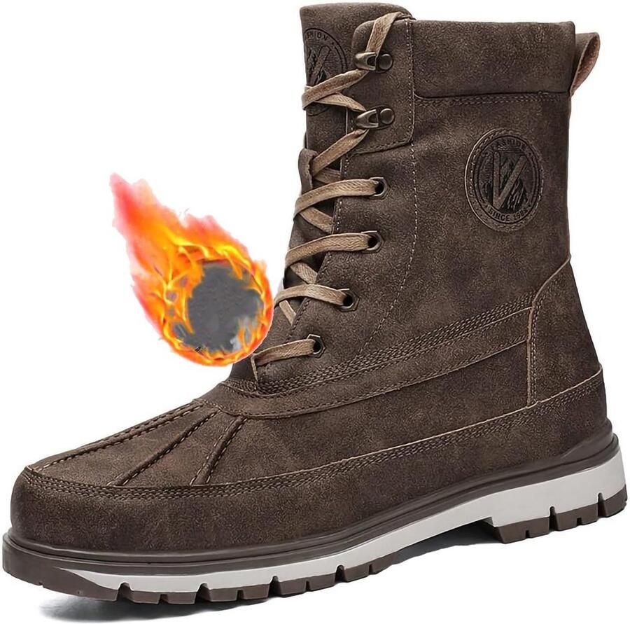 Warme Heren Snowboots Winterlaarzen Antislip Waterdicht Outdoor Wandelschoenen met Bontvoering