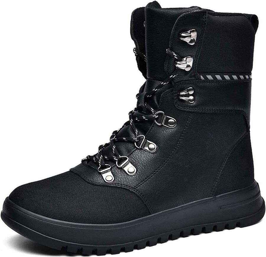 Warme Heren Snowboots Zwart Waterdichte Outdoor Winterlaarzen