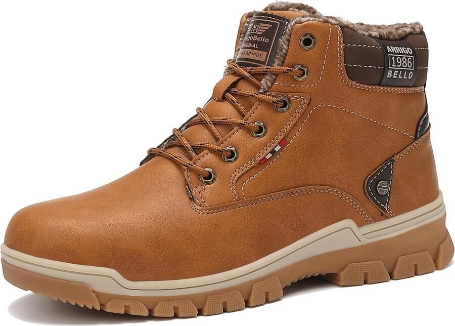 Warme Heren Winterlaarzen Gevoerd Antislip Wandelschoenen Outdoor Laarzen