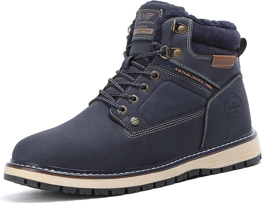 Warme Heren Winterlaarzen Gevoerd Antislip Wandelschoenen Trekking Laarzen