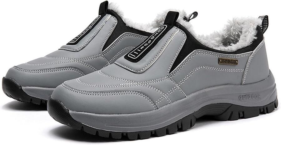 Warme Heren Winterschoenen Gevoerde Enkellaarzen Slip-on Comfort Schoenen