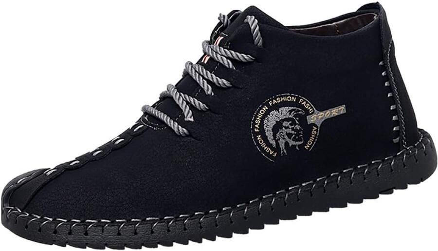 Warme Heren Wandelschoenen Casual Leer voor Winter en Buitenactiviteiten