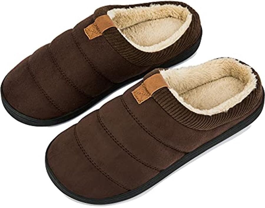 Warme Huis Sloffen voor Heren met Antislip Zool Comfortabele Pantoffels van Traagschuim
