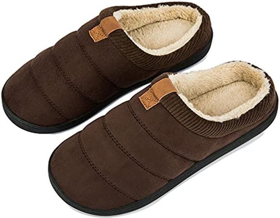 Warme Huis Sloffen voor Heren met Antislip Zool Comfortabele Pantoffels van Traagschuim