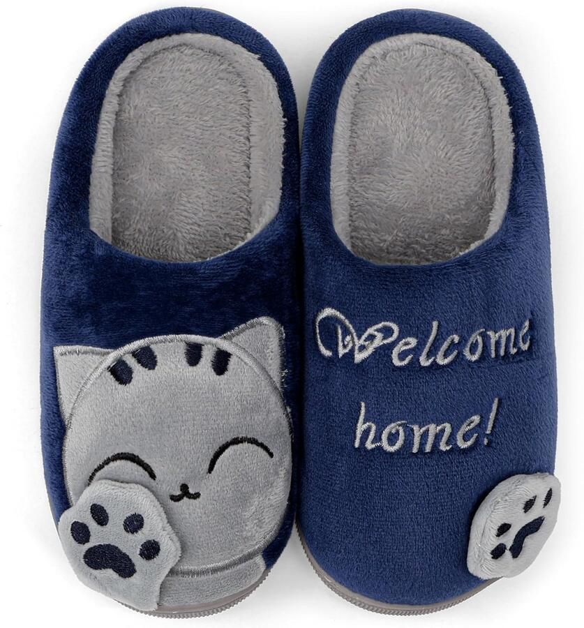 Warme Katoenen Pantoffels voor Kinderen en Volwassenen Zacht Pluche Instappers