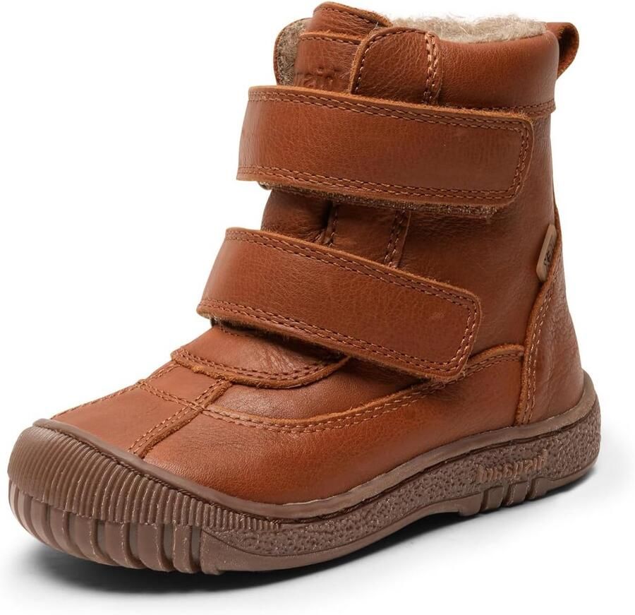 Warme Kinder Snowboots Meisjes Leer met TEX Waterdicht en Wol Voering