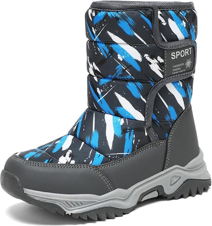 Warme Kinder Snowboots met Klittenband Waterdichte Winterschoenen voor en
