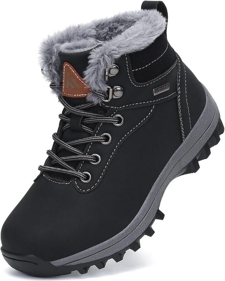 Warme Kinder Winterlaarzen Zwart Antislip Gevoerde Snowboots voor en )