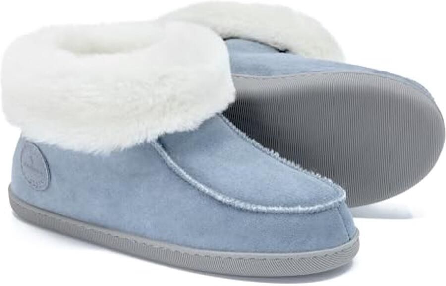 Warme Lambskin Slippers Voor Heren Handgemaakte Winter Schoenen