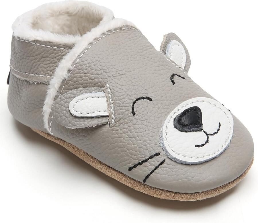 Warme Leren Binnenschoenen en Sloffen voor Kinderen