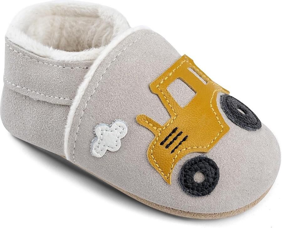 Warme Leren Kinderschoenen met Zachte Voering voor en