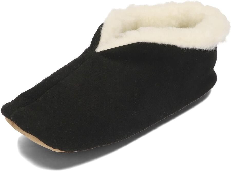 Warme Leren Pantoffels met Schapenwol Unisex