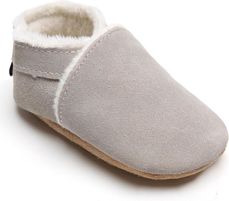 Warme Leren Sloffen voor Kinderen Winter Schoenen voor en