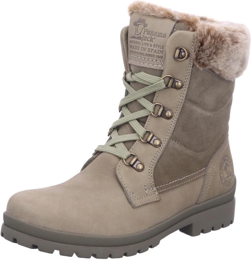 Warme leren snowboots voor dames met vachtvoering