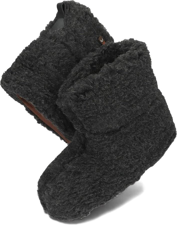 Warme Pantoffels Pantoffels van Schapenwol Wollen Unisex Huislaarzen met Leren Zool Leren Handvat 36-46