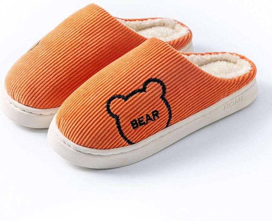 Warme pantoffels S 38-39 Valt klein Bestel 1-2 maten groter Warme pantoffels voor in de winter Katoenen pantoffels voor binnen Herfst- en winterbenodigdheden Warme en Warme pantoffels voor in de herfst en winter