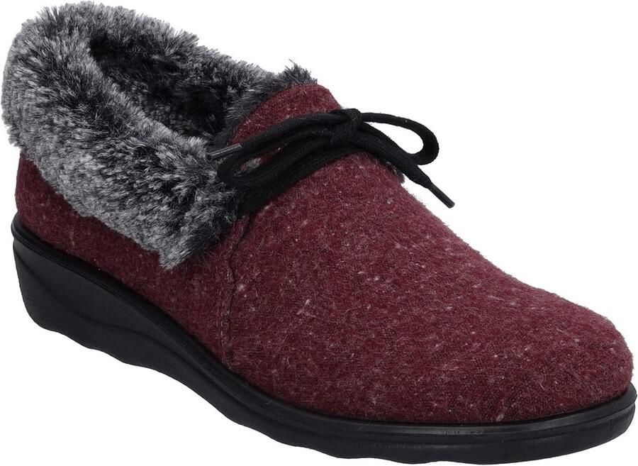 Warme pantoffels met vetersluiting voor heren